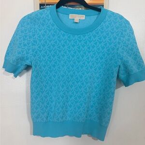 Michael Kors Aqua Short Sleeve Top